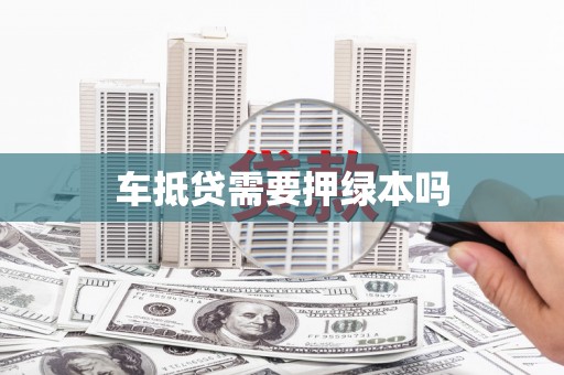 望谟车抵贷需要押绿本吗